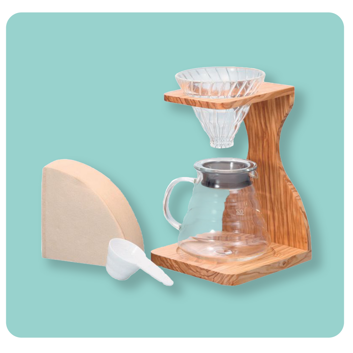 Hario V60 Pour Over Stand Set Wood