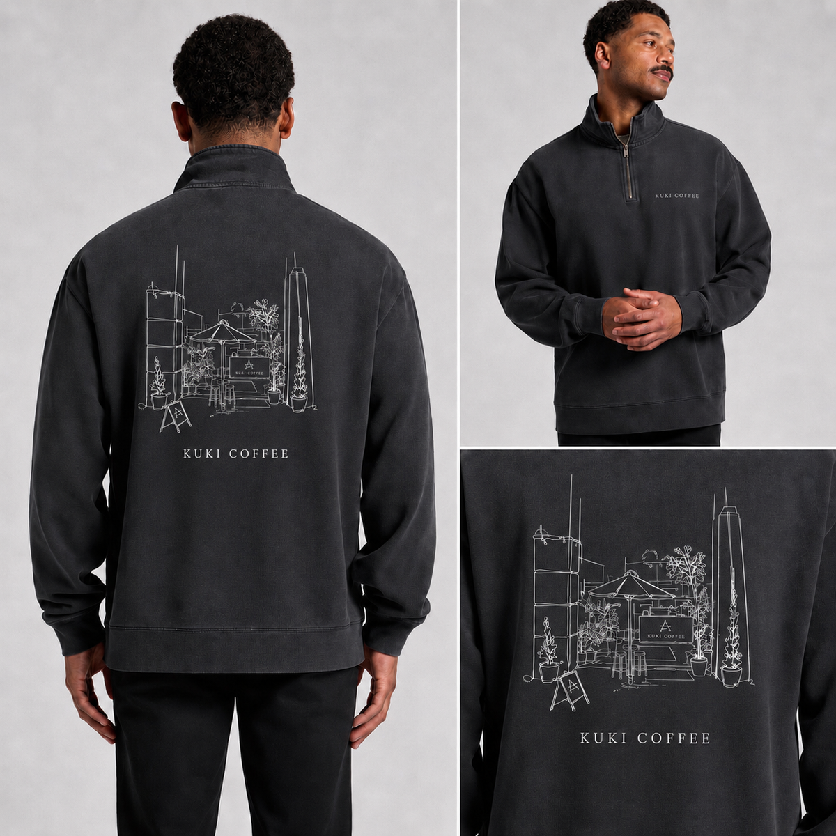 KUKI Espresso Bar Quarter Zip